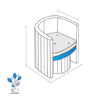 Modular Club Modern Barrel Chair Custom Covers image 1