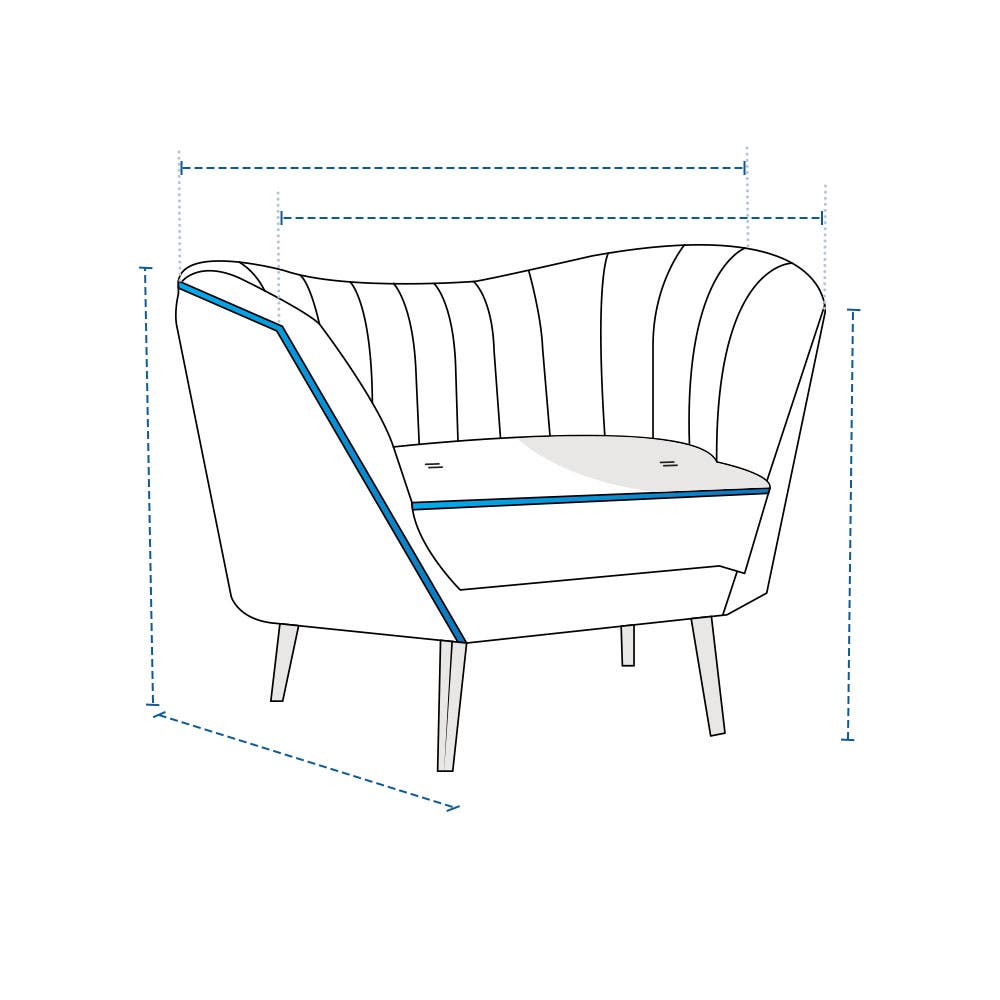 Modular Club Wingback Chair Custom Covers image 1