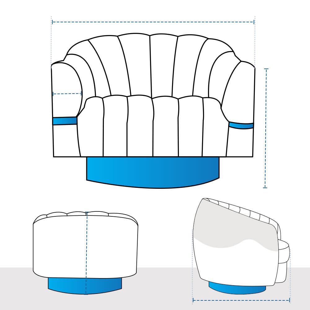 Modular Club Tufted Half-Circular Chair Custom Covers image 1