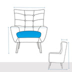 Modular Club High Back Chair Custom Covers image 1
