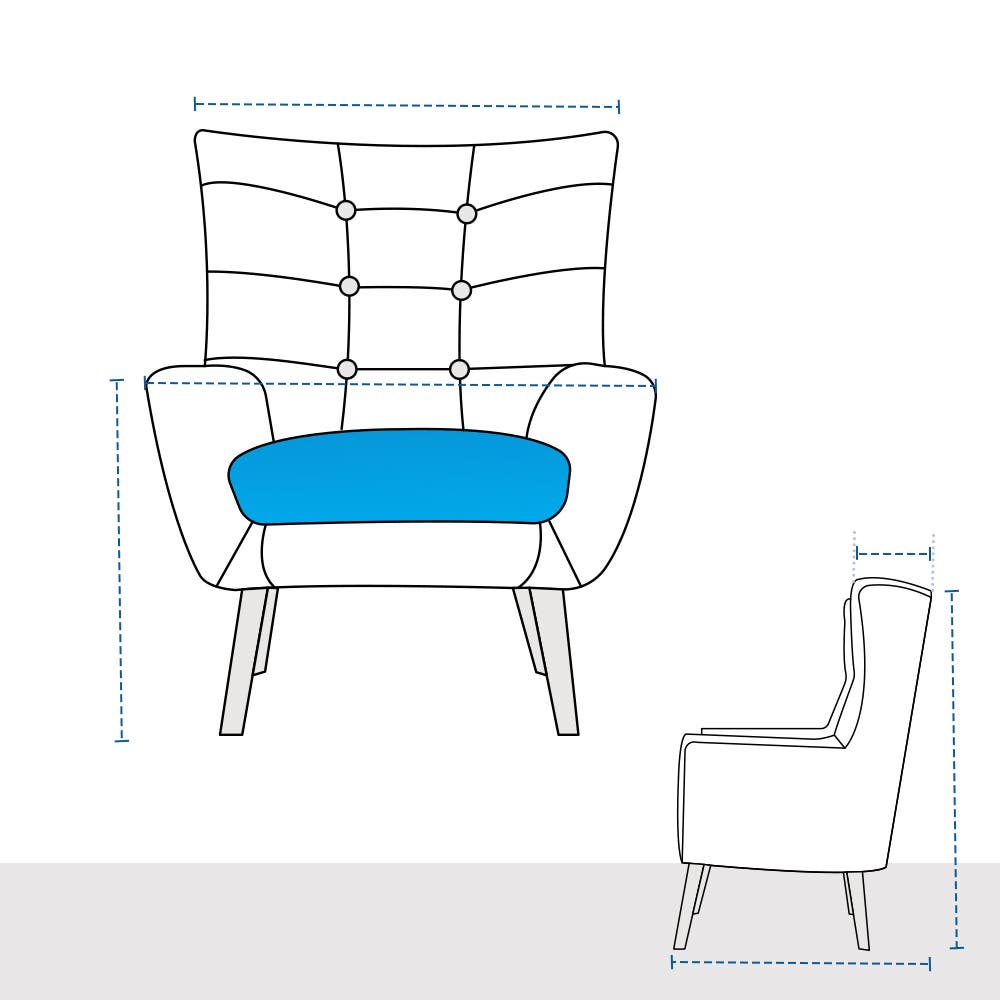 Modular Club High Back Chair Custom Covers image 1