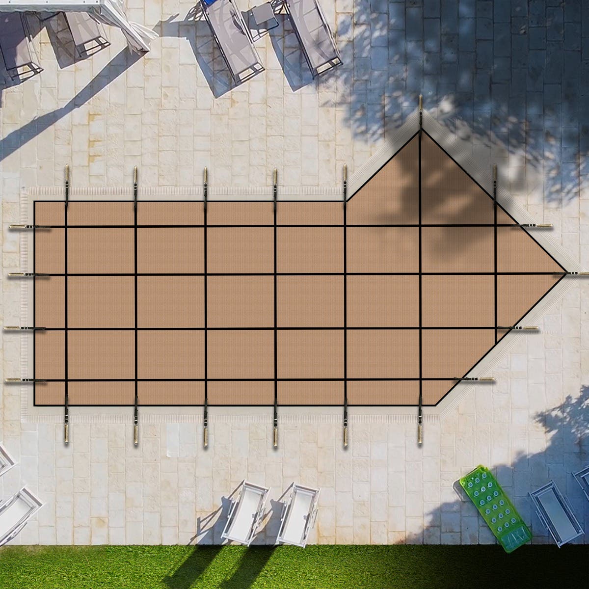 Lazy L-Shaped Pool Covers - Right image 2