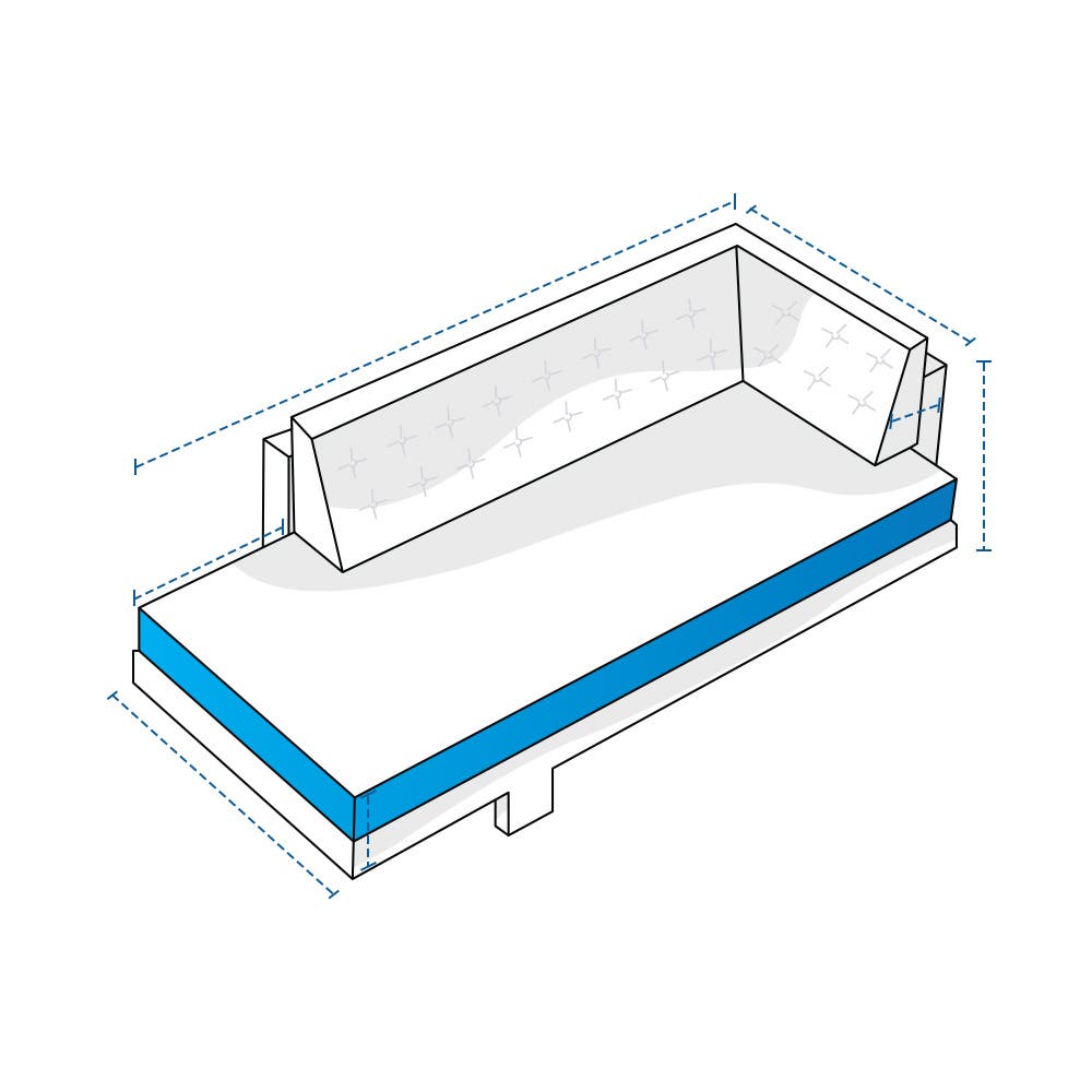 Rectangular Outdoor Daybed Custom Covers image 1