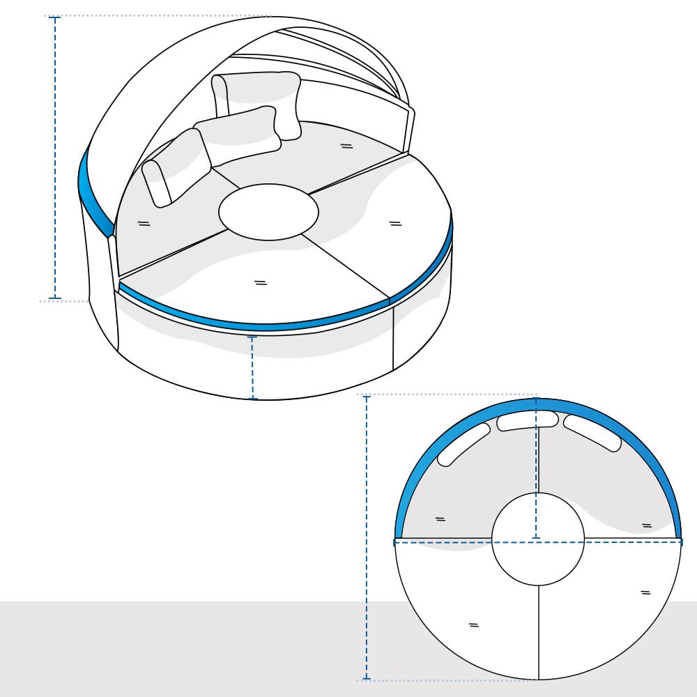 Round Outdoor Daybed with Canopy Covers image 1