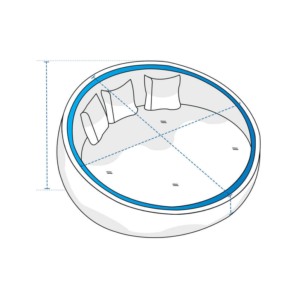 Round Enclosed Outdoor Daybed Custom Covers image 1
