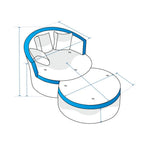 Modular Outdoor Daybed with Ottoman Covers image 1