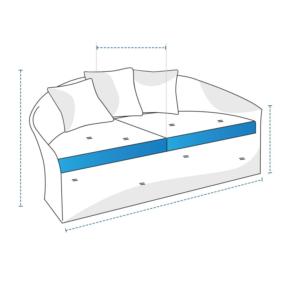 Curved Outdoor Daybed Sofa Custom Covers image 1