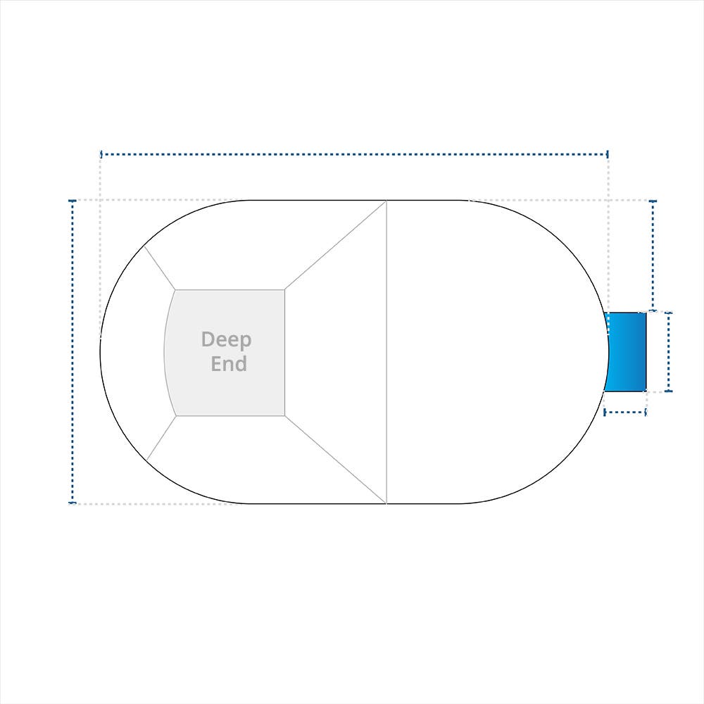 Oval Pool Cover - Center Steps image 1