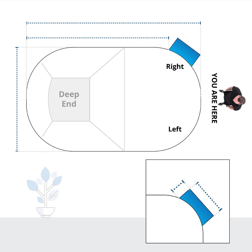 Oval Pool Cover - Left/Right Steps image 1