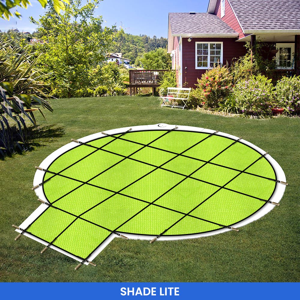 Round Pool Cover - Center Steps image 8