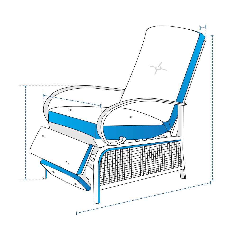 Wicker Recliner Custom Covers image 1