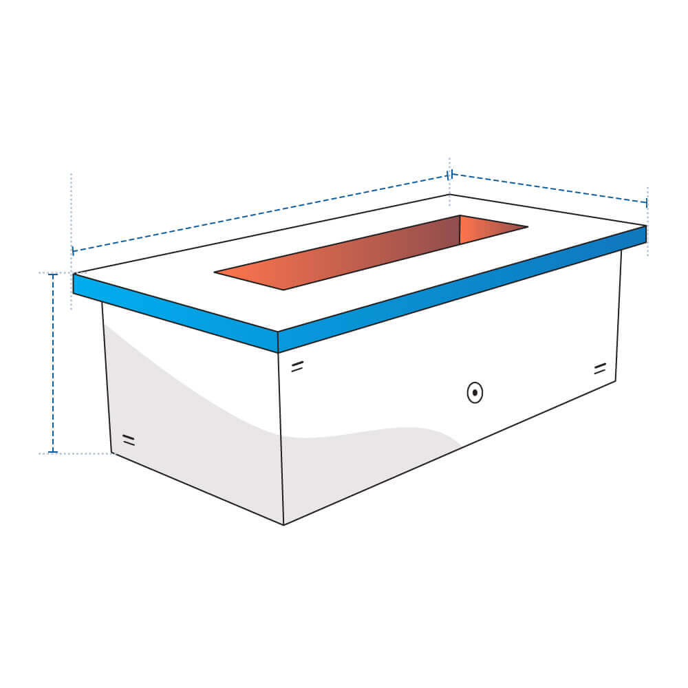 Rectangular Fire Pit Custom Covers image 1