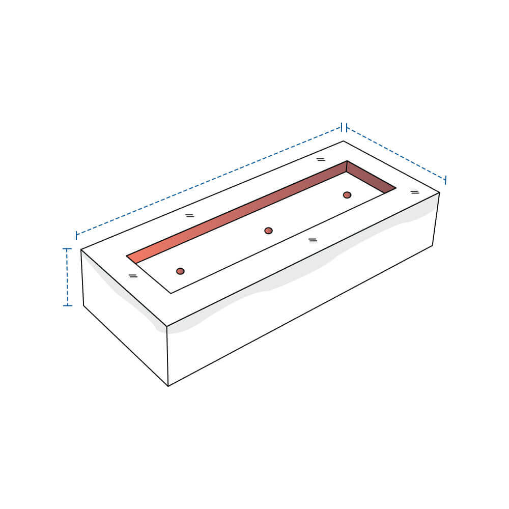 Rectangular Gas Fire Pit Custom Covers image 1