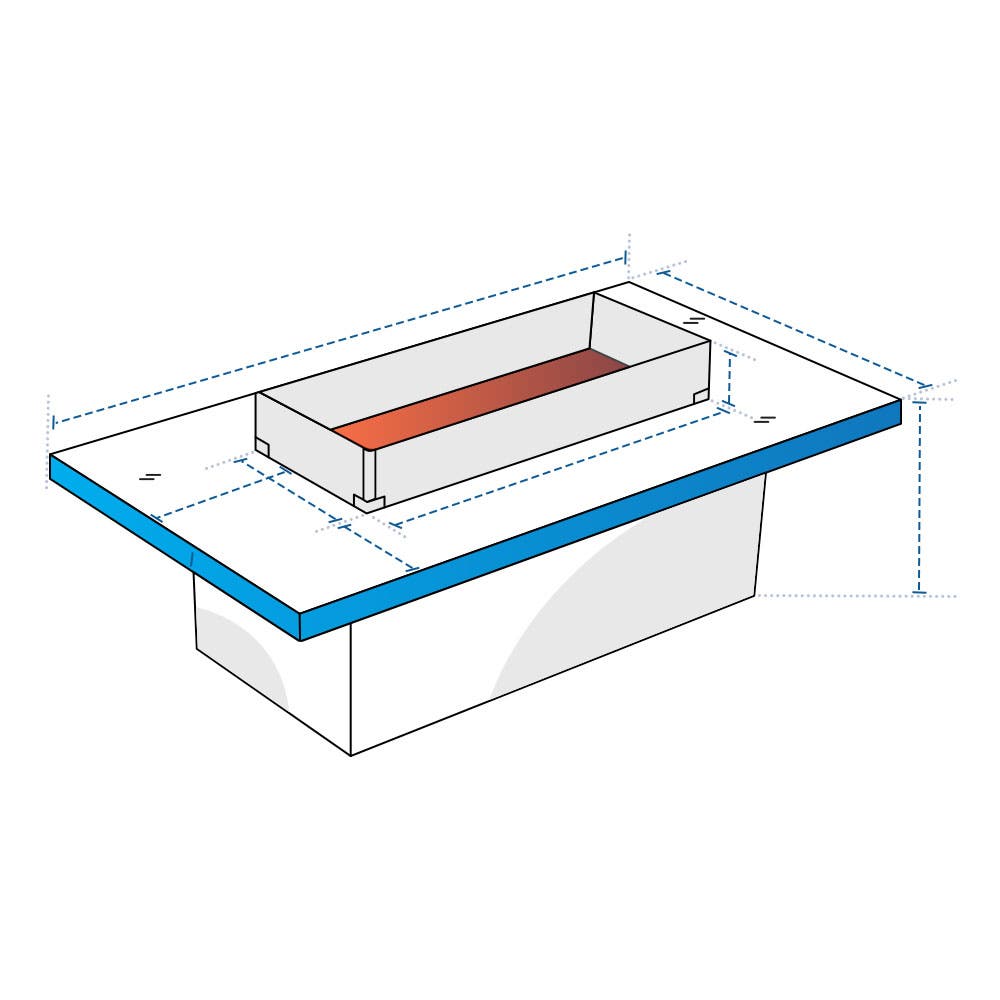 Rectangular Built-In Fire Pit Custom Covers image 1