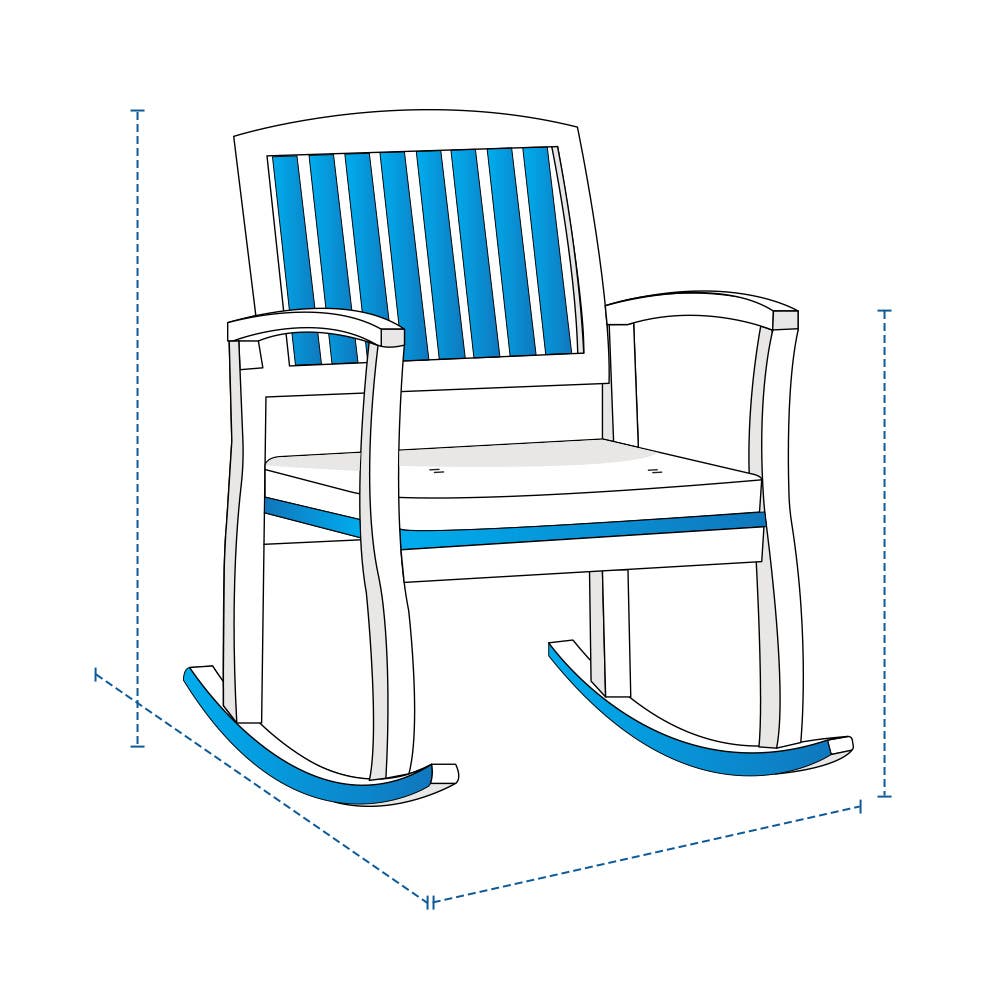 Outdoor Patio Rocking Chair Custom Covers image 1