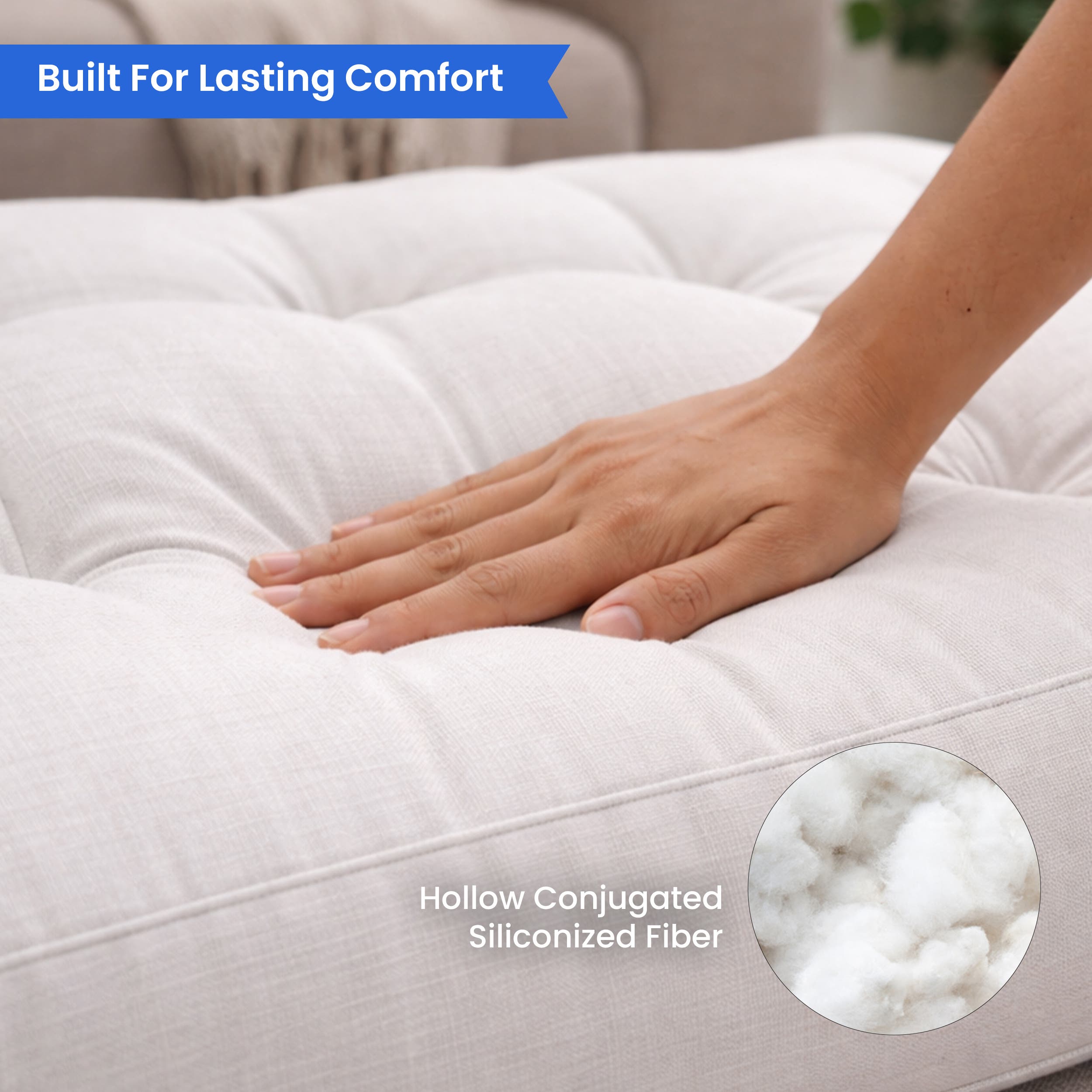 Rocking Chair Seat & Back Tufted Cushion image 6