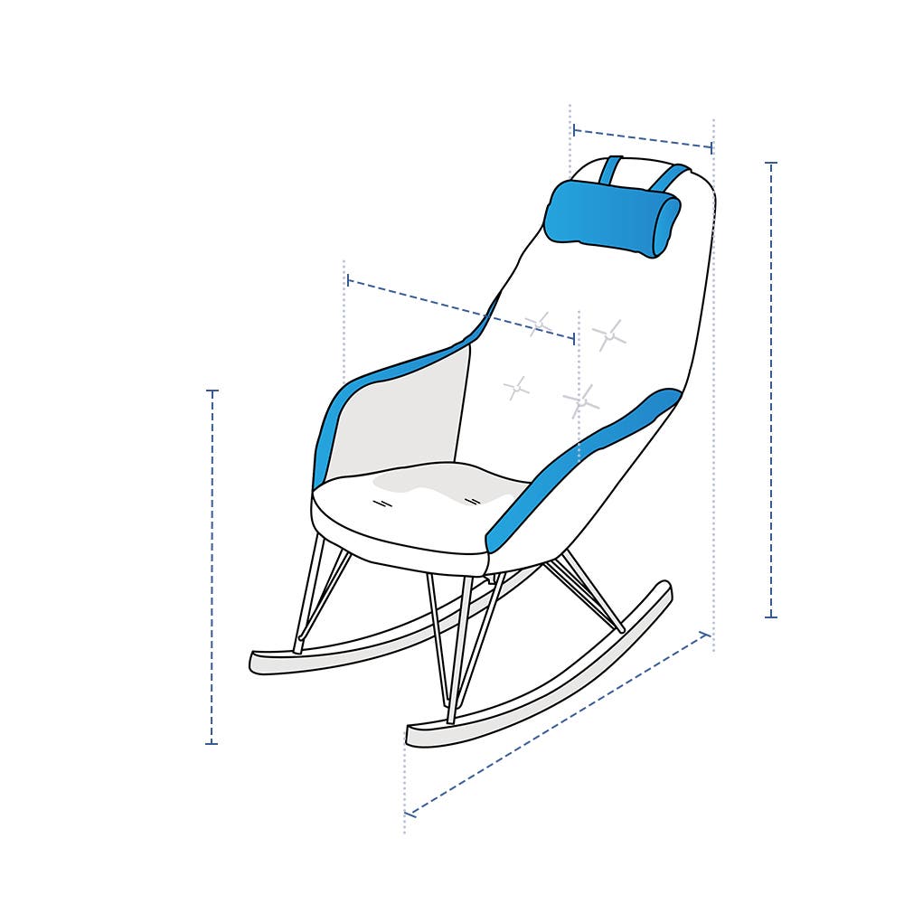 Upholstered High-Back Rocker Custom Covers image 1