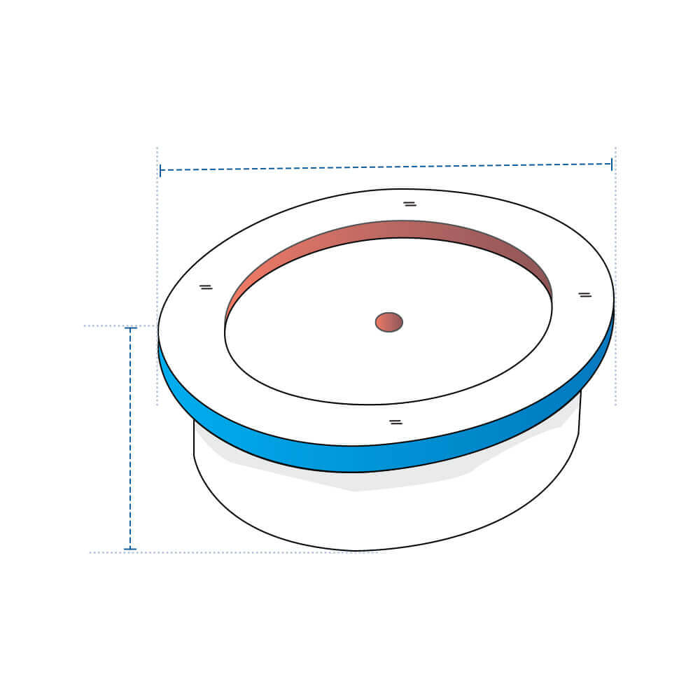 Wide Rim Round Fire Pit Custom Covers image 1