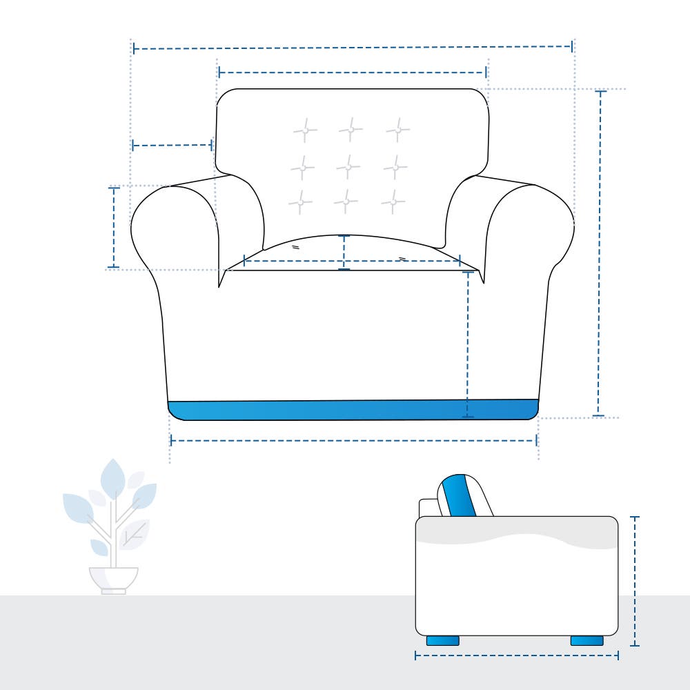 Custom Single Seater Sofa Slipcover image 1