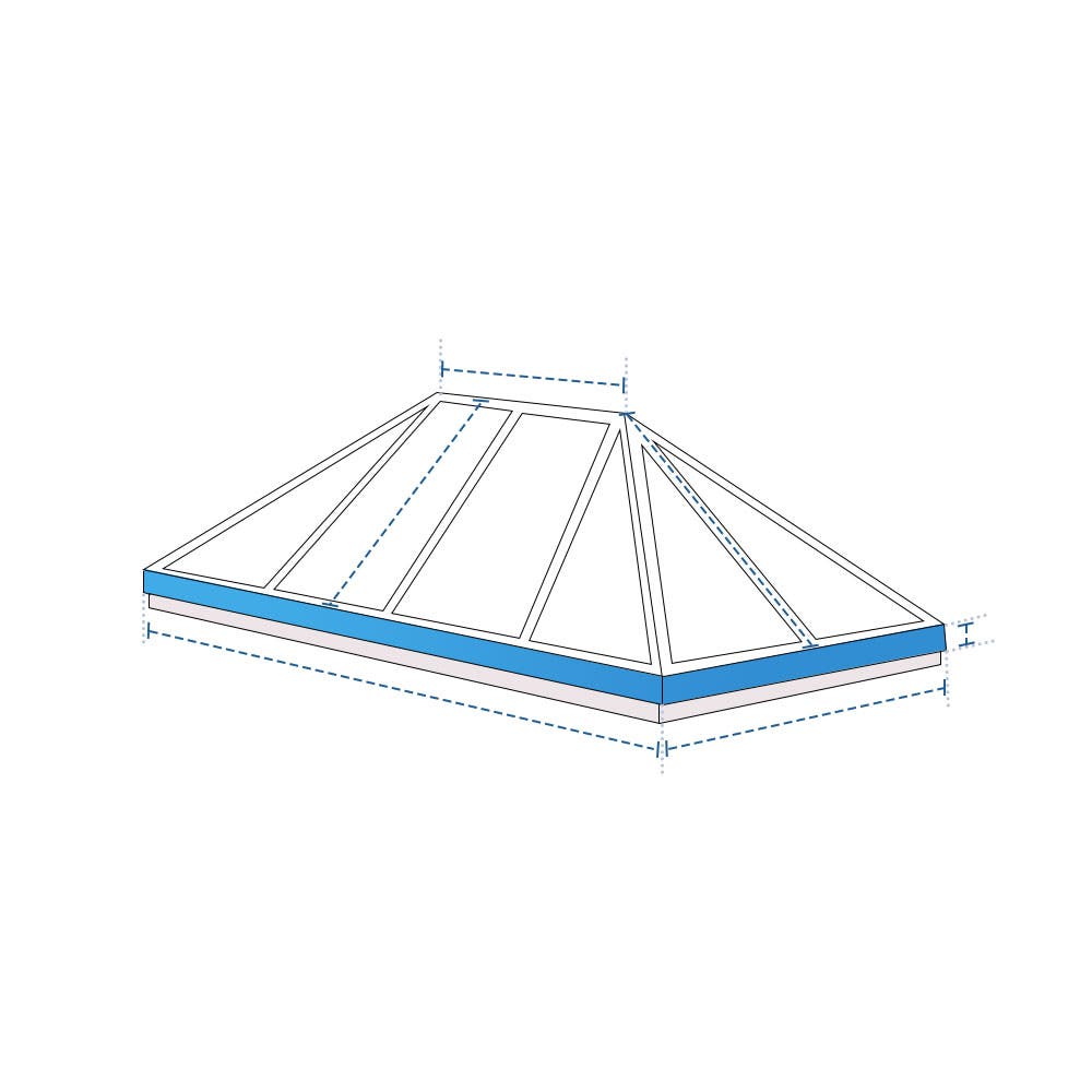 Custom Skylight Covers - Extended Pyramid image 1