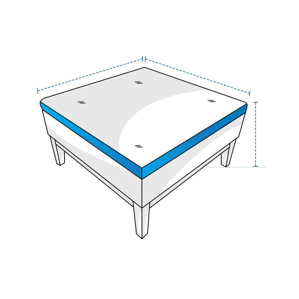 Custom Square Ottoman Covers image 1