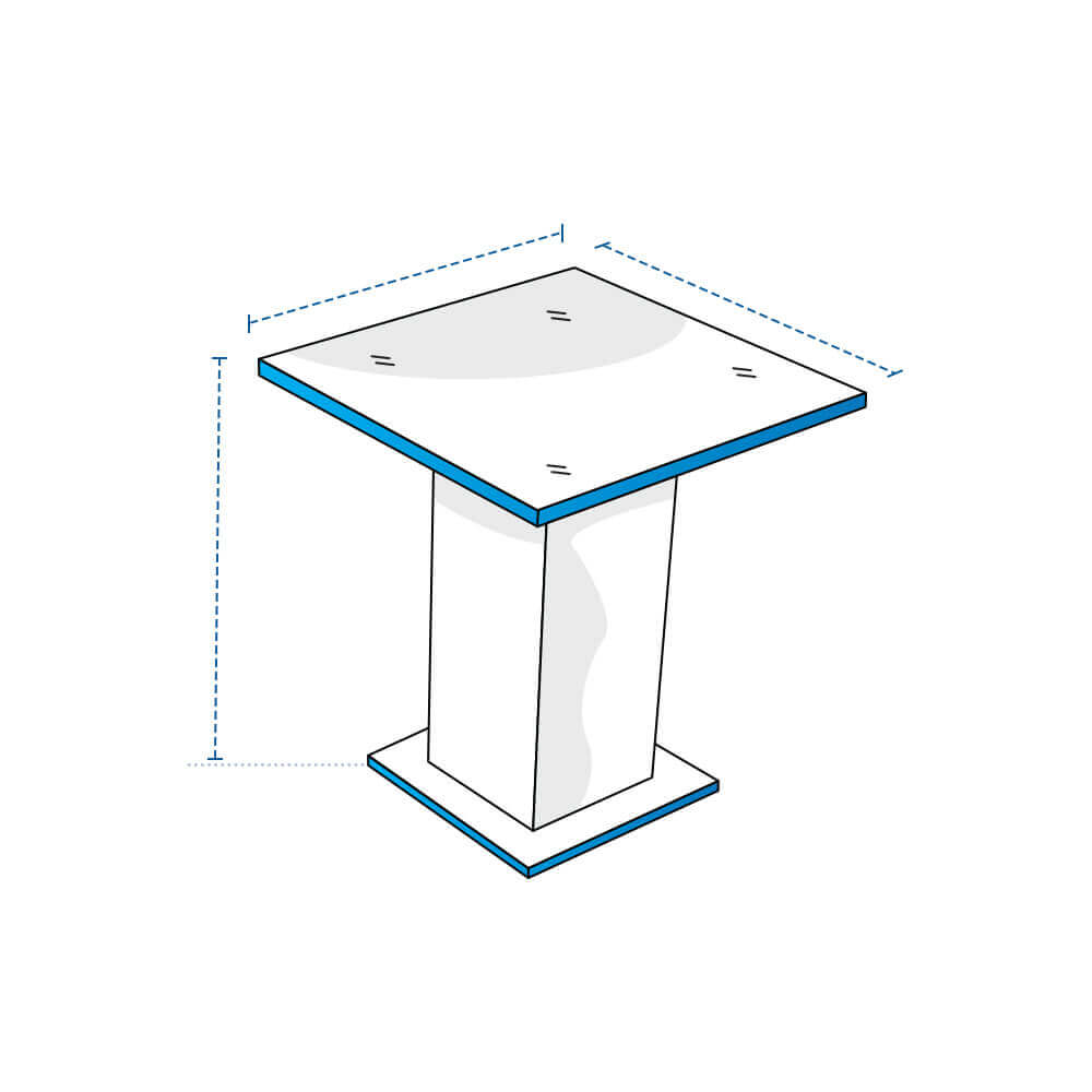 Pedestal Square Bar Table Custom Covers image 1