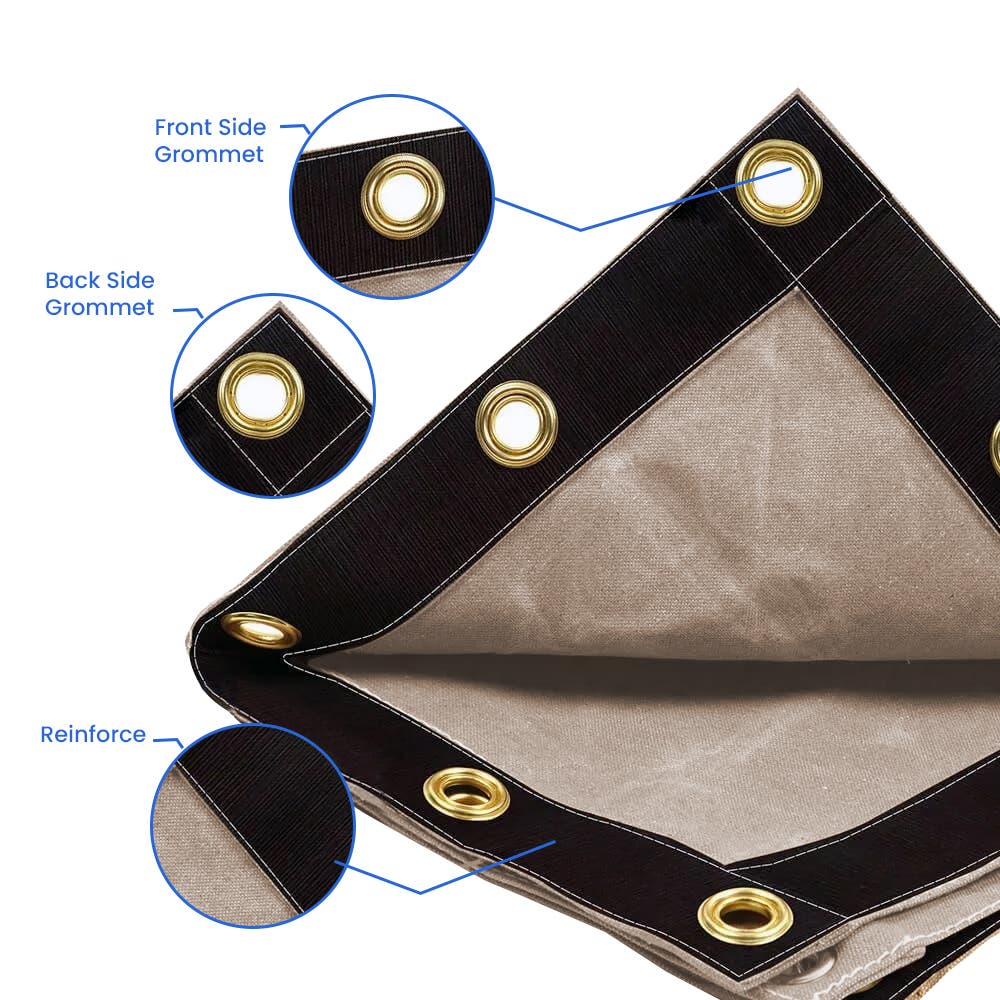 Canvas Tarp 18oz, Size: 10' x 12' image 3
