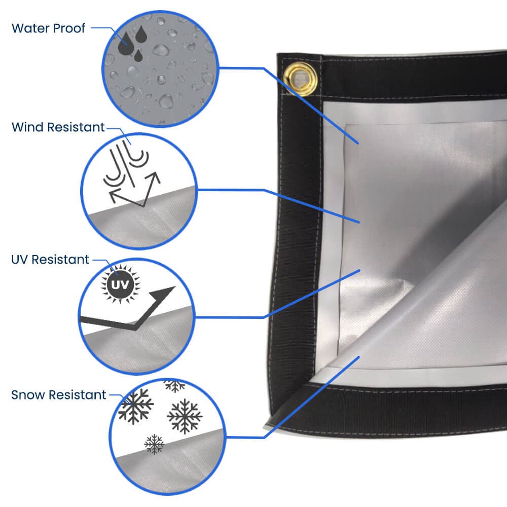 Heavy Duty Tarp 18oz, Size: 10' x 10' image 3