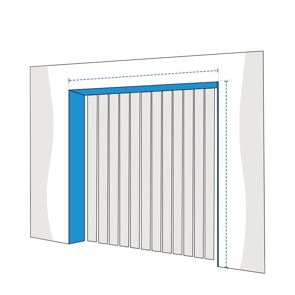 Vinyl Strip Door Curtain Kit image 1