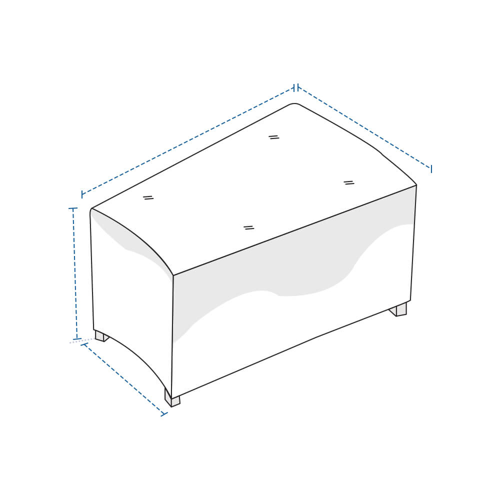 Custom Wedge Ottoman Covers image 1